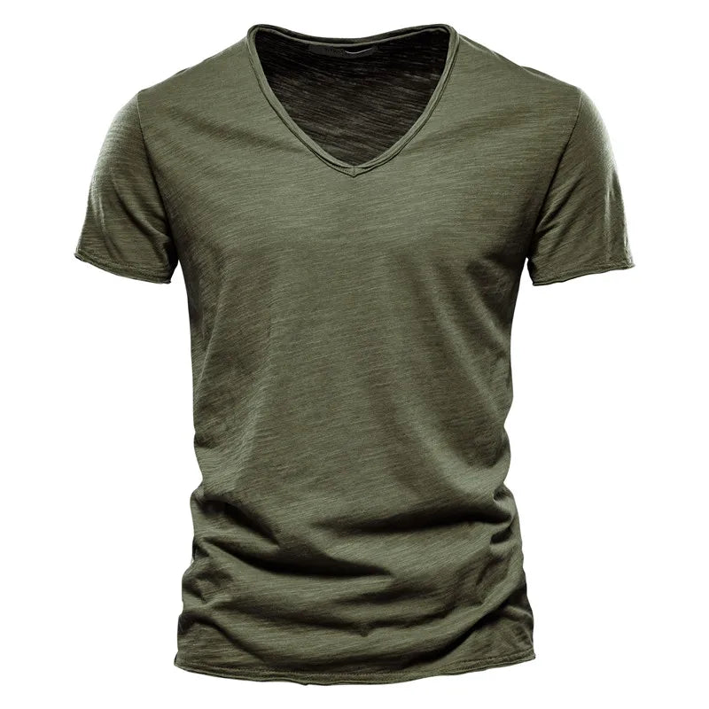 Adrian Linen V-neck Tshirt