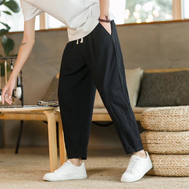 Mitchell Linen Straight Pants