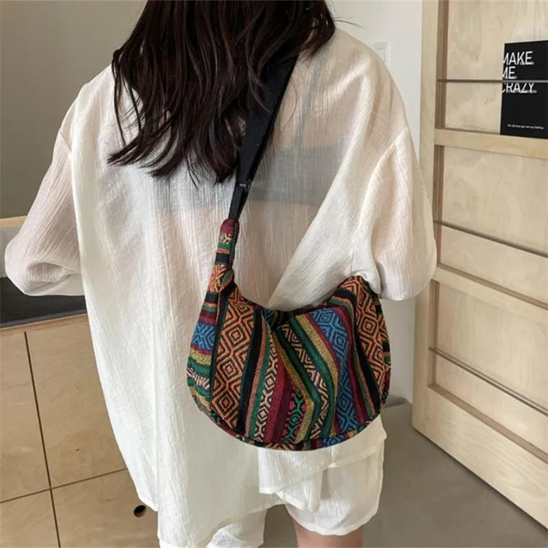 Elena Canvas Shoulder Bag
