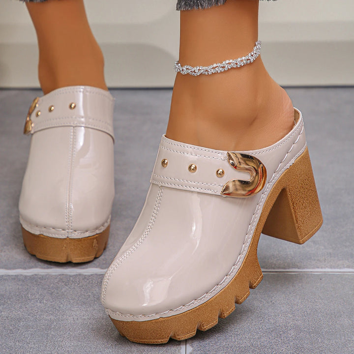 Lunella Block Heel Clogs
