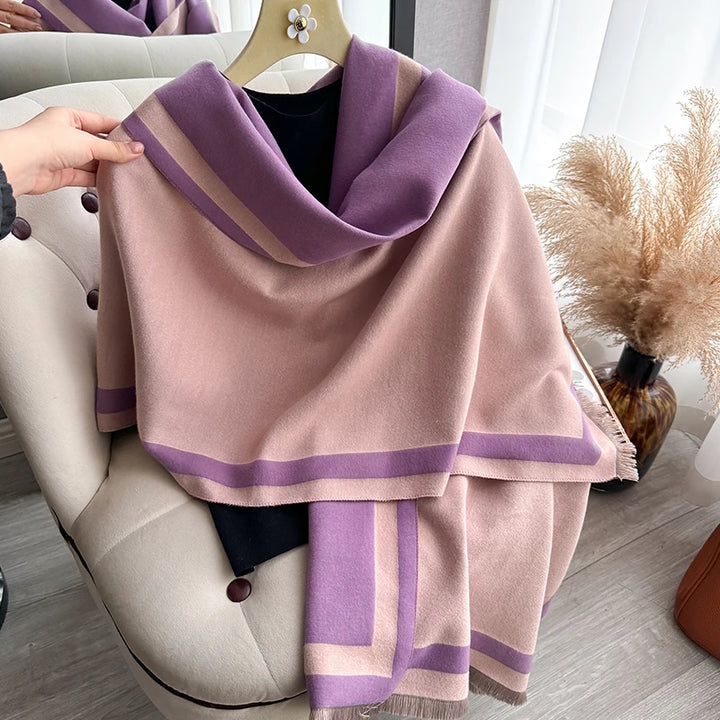 Serin Chic Border Scarf