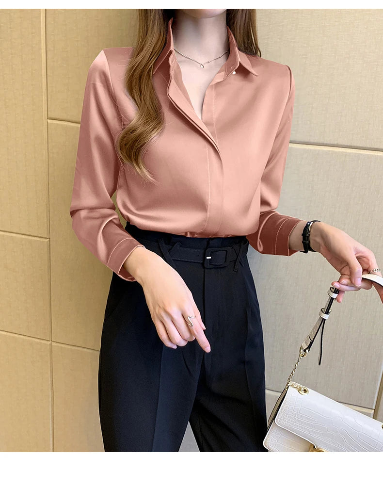 Selia Satin Essential Blouse