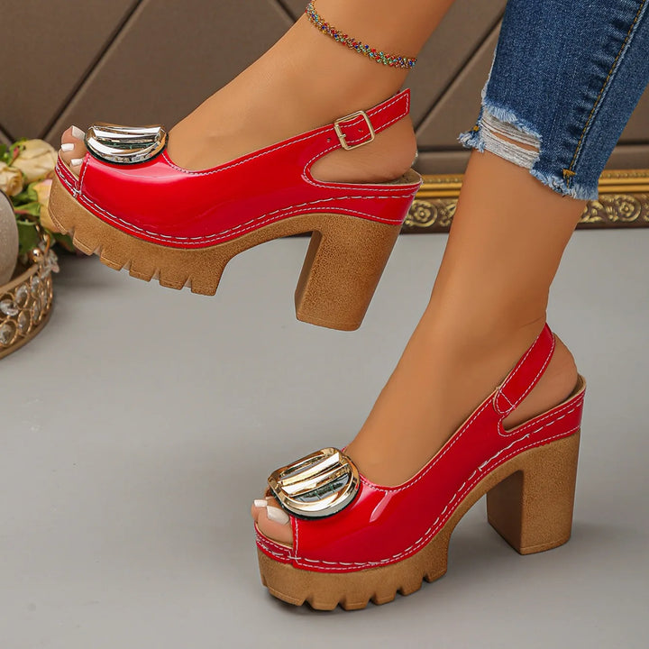Soraya Bold Buckle Heels