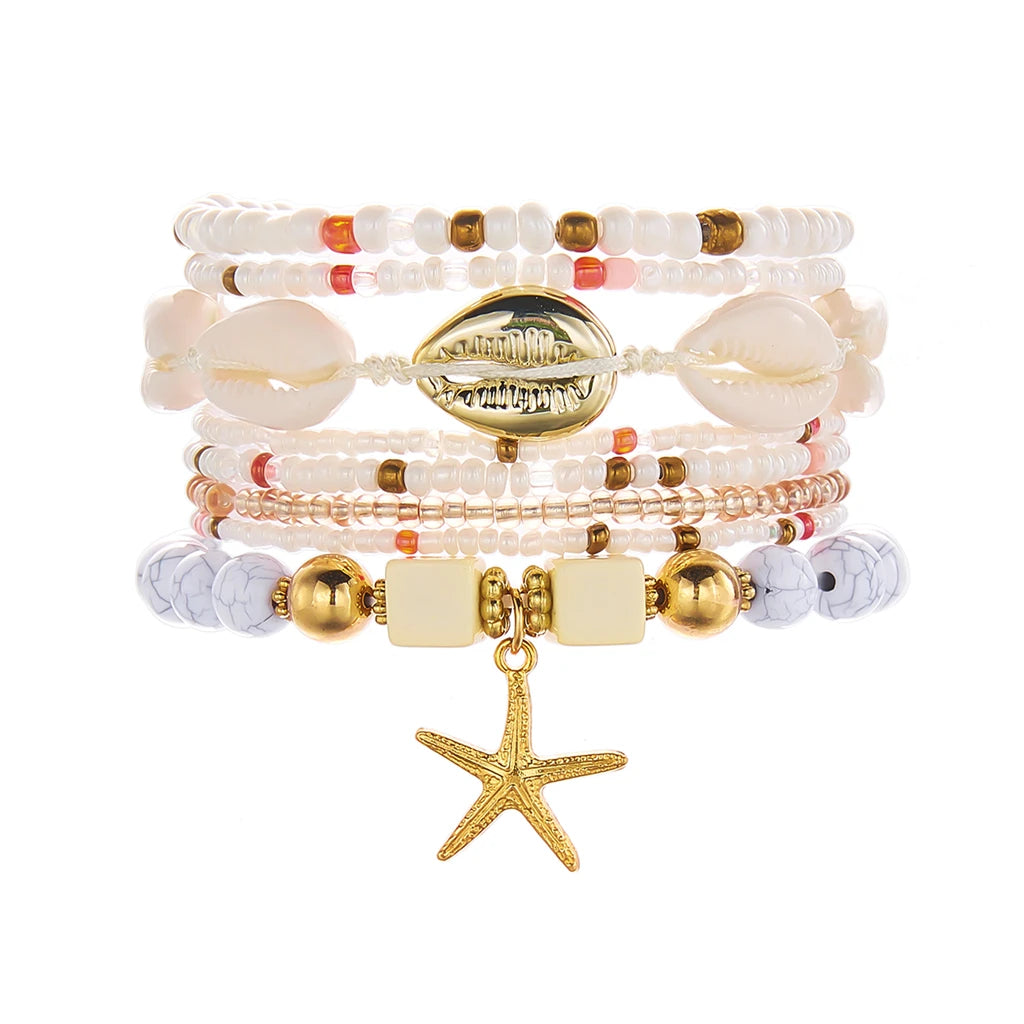 Sienna Shell Bead Bracelet
