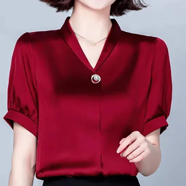 Liora Pearl Satin Blouse