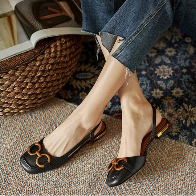 Liora Low-Heel Sling Flats