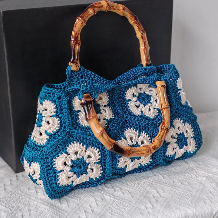 Vera Bamboo Crochet Handbag