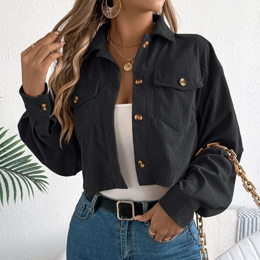 Sloane Cropped Cord Overshirt