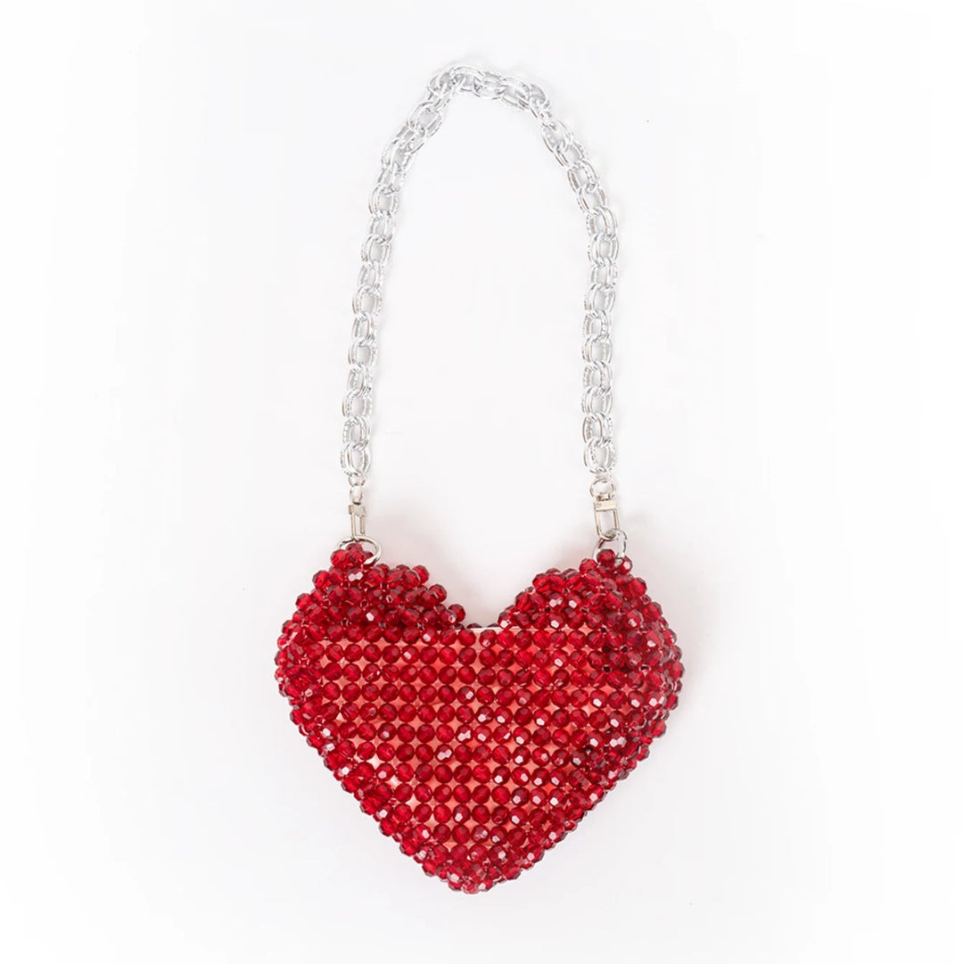 Rosalie Beaded Heart Bag