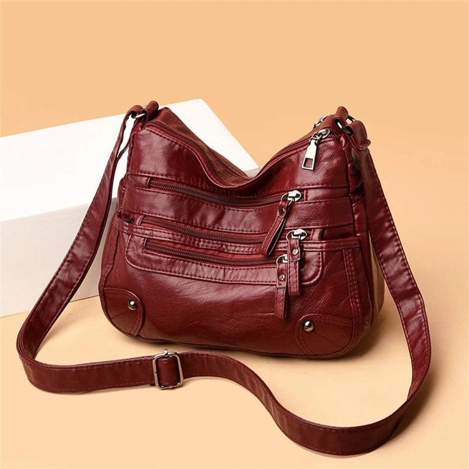 Carmela Multi-Pocket Shoulder Bag