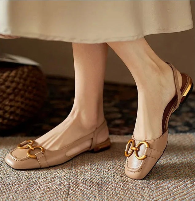 Liora Low-Heel Sling Flats