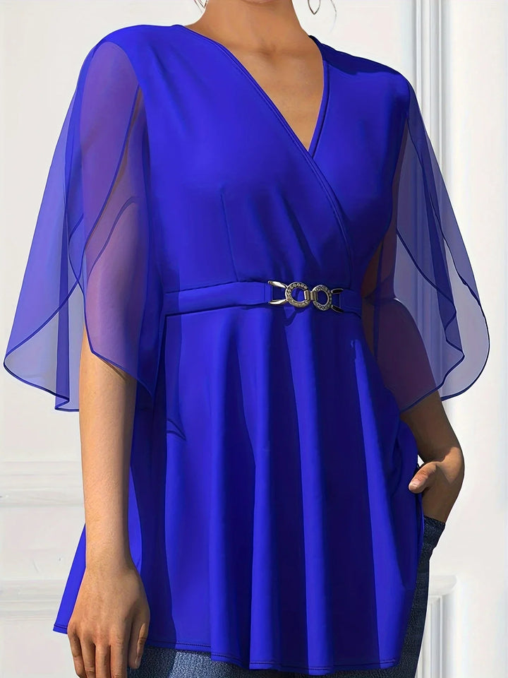 Amara Chiffon Belted Blouse