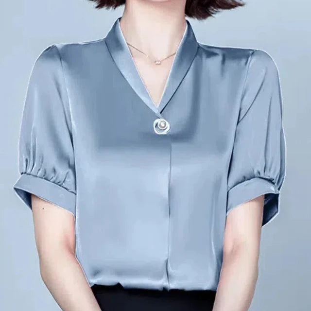 Liora Pearl Satin Blouse