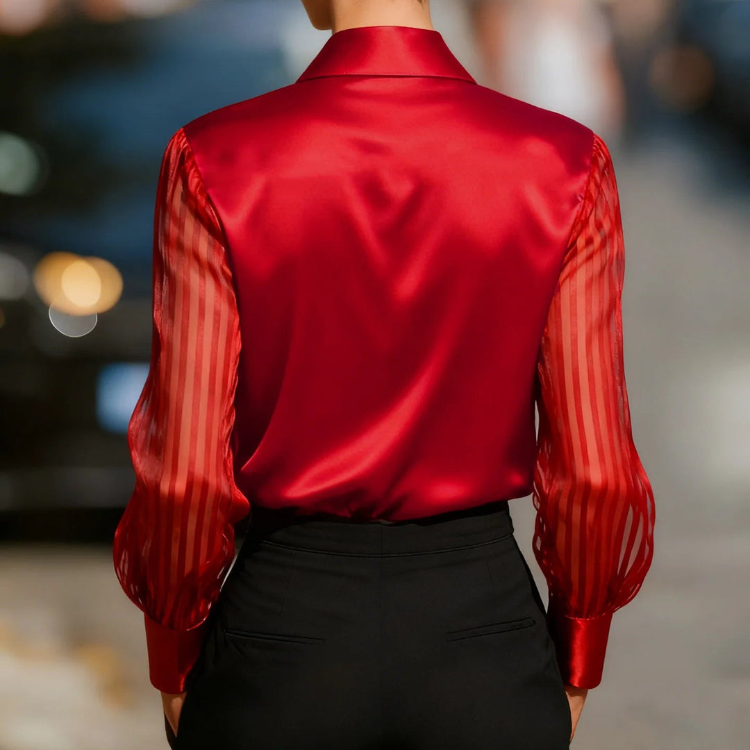 Hailey Satin Stripe Blouse