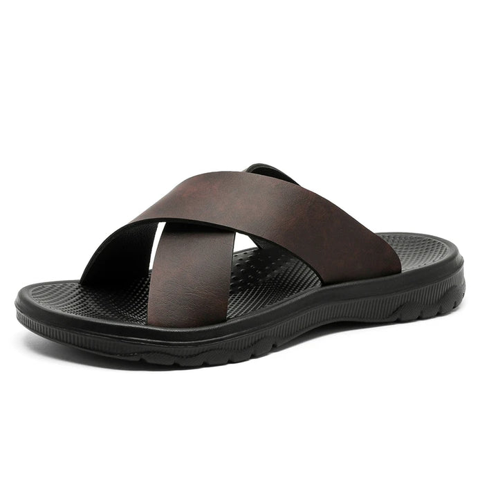 Mavrin Cross Leather Sandals