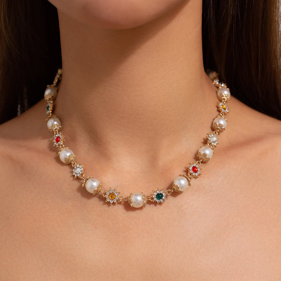 Estelle Gem Pearl Choker