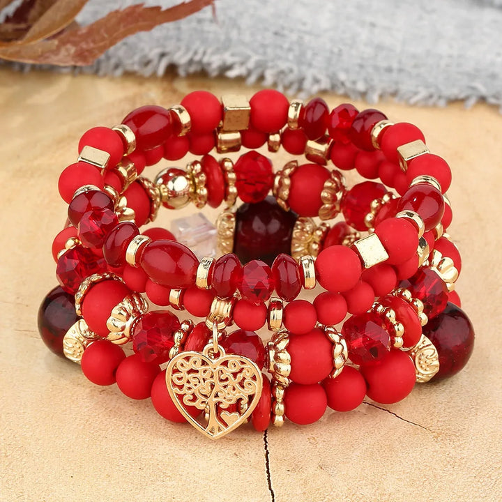 Elina Beaded Charm Bracelet