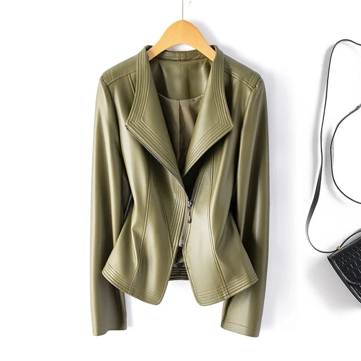 Evadne Gloss Leather Jacket