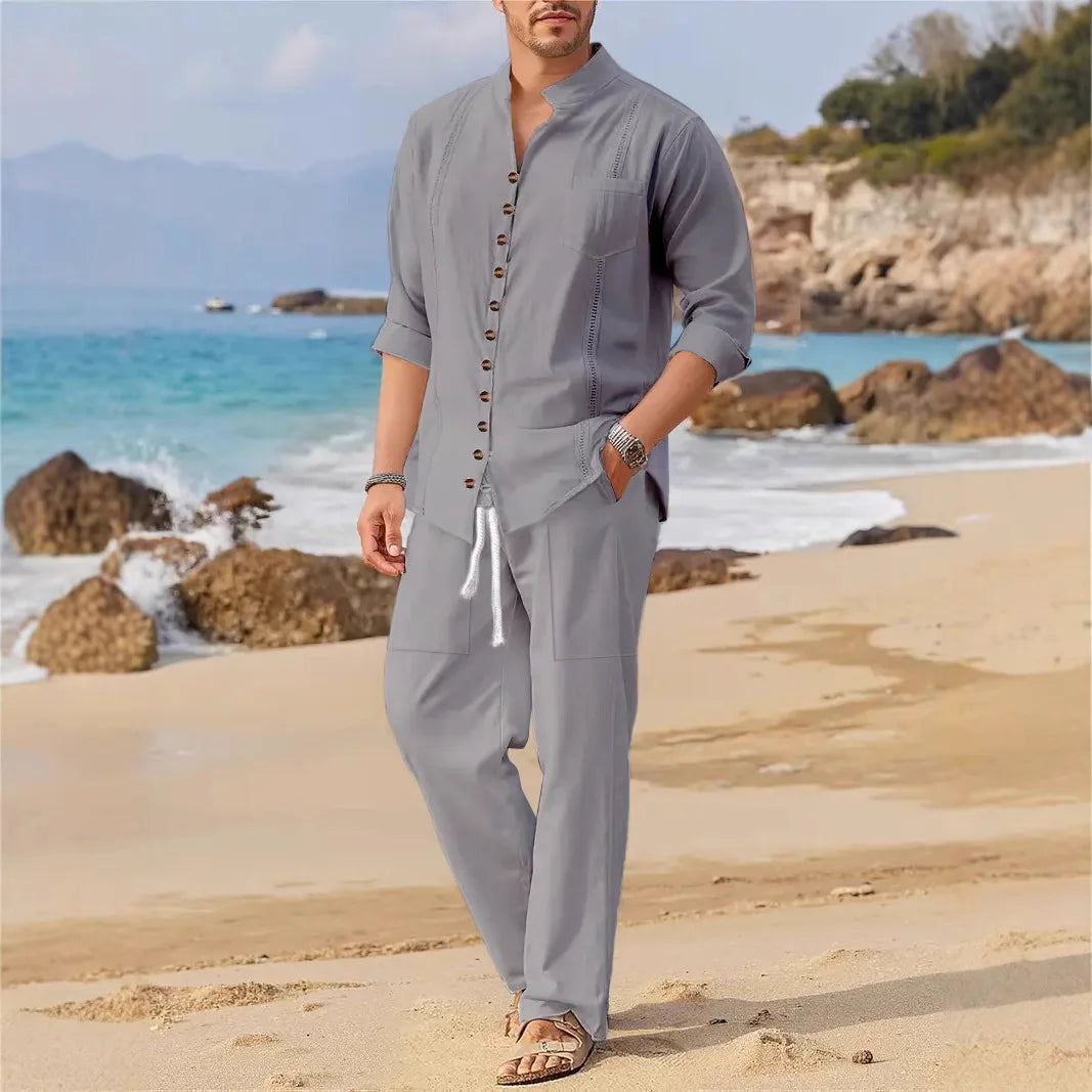 Steven Linen Shirt Set