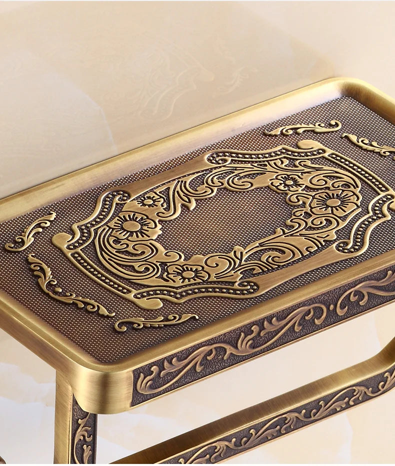 Ornate Brass Roll Stand