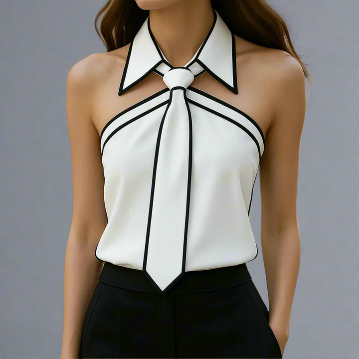 Livia Collar Halter Blouse