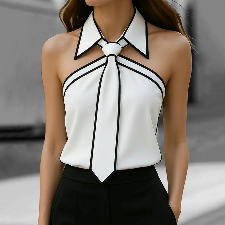 Livia Collar Halter Blouse