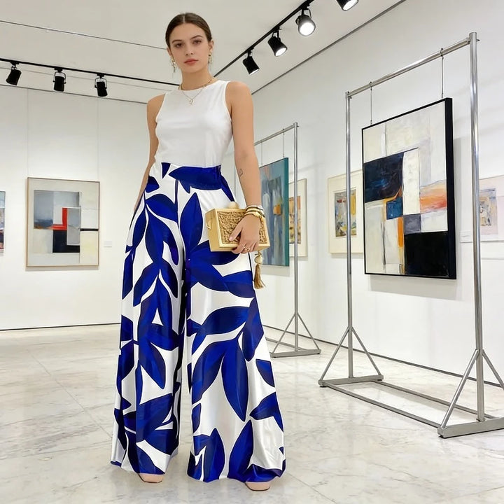 Tessa Elegant Wide Trousers