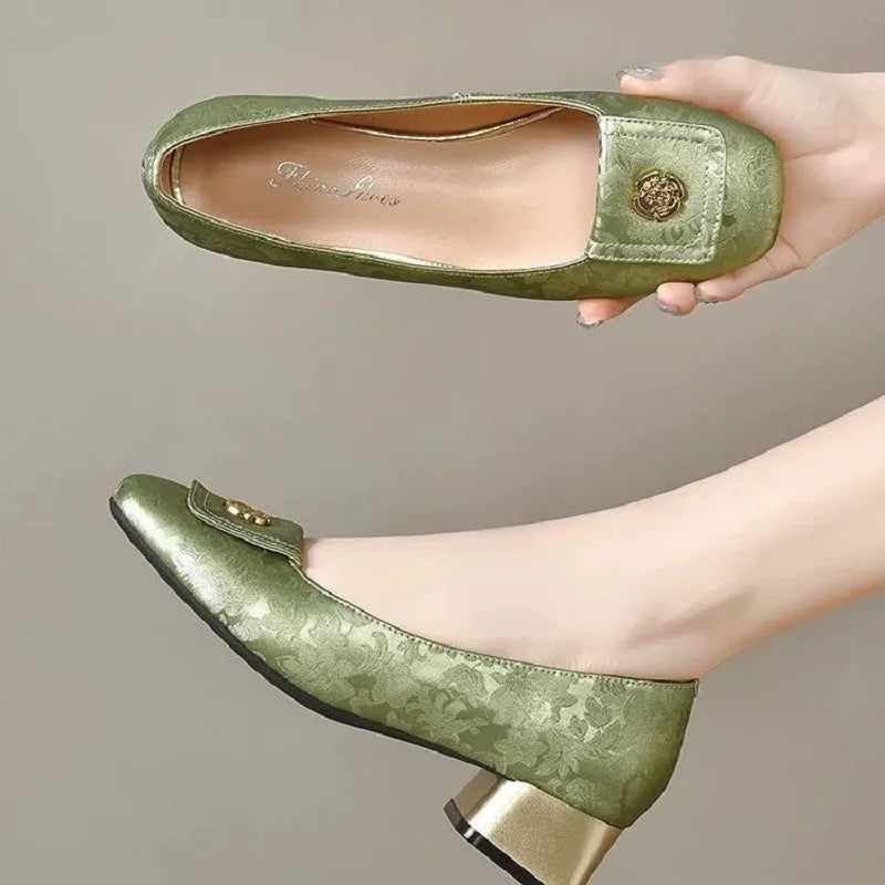 Elora Square Toe Heels