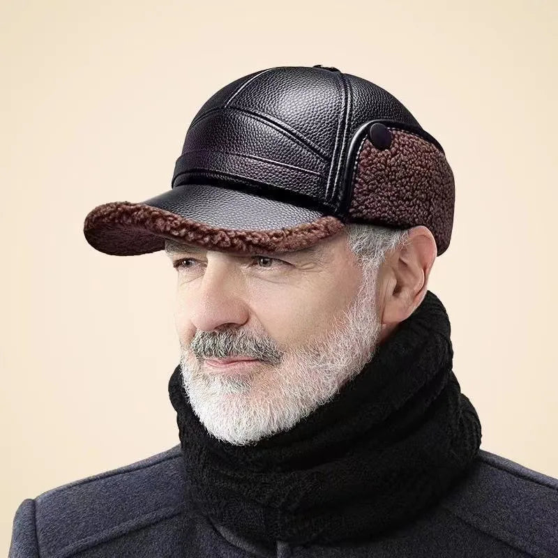Branson Fur Leather Cap