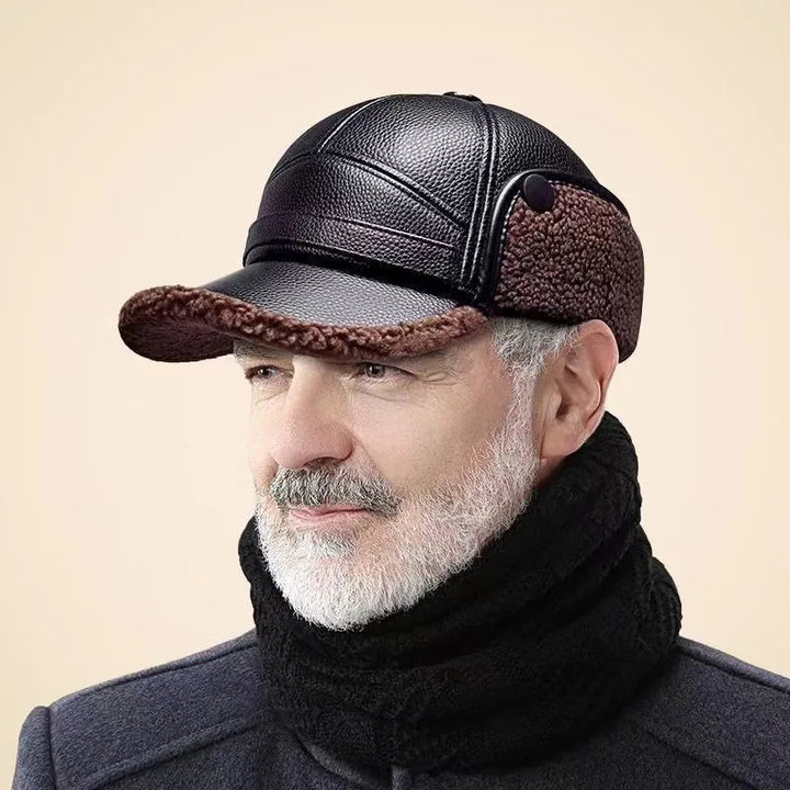 Branson Fur Leather Cap