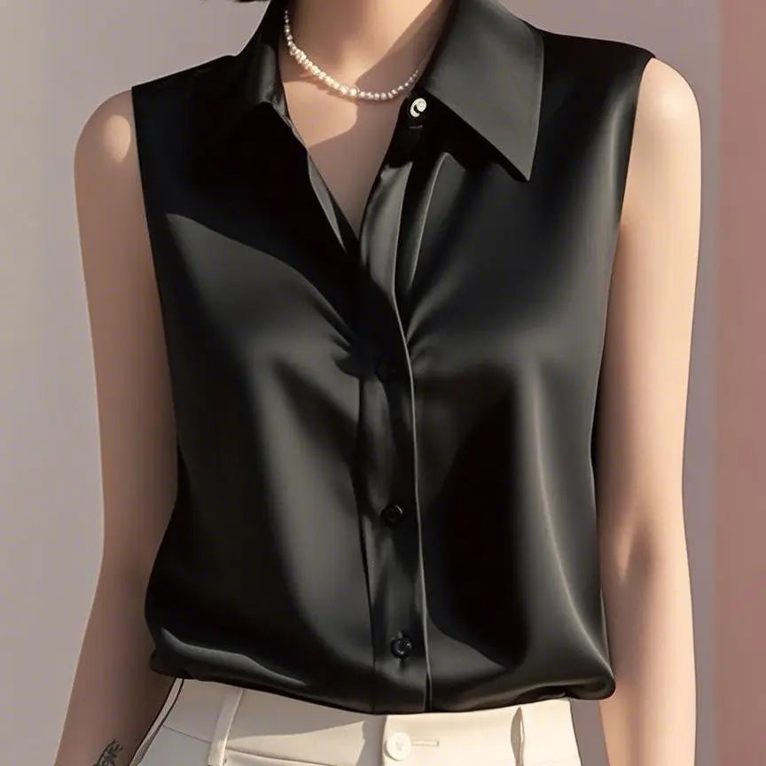 Alva Satin Summer Blouse