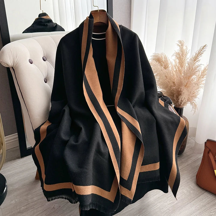Serin Chic Border Scarf