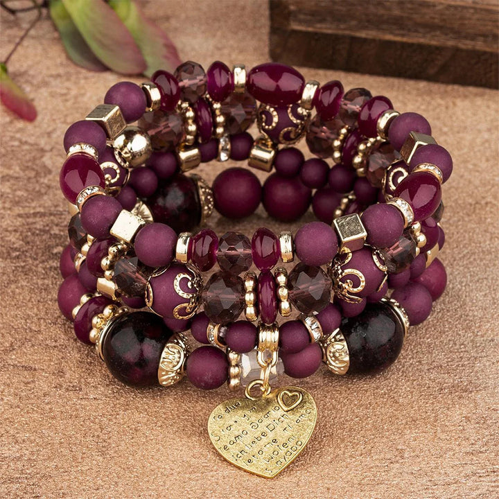 Elina Beaded Charm Bracelet