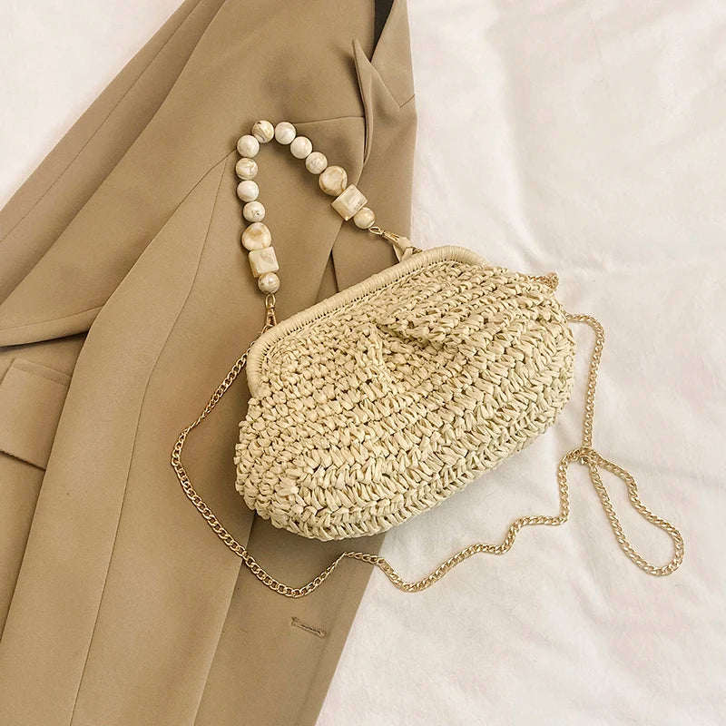 Isola Pearl Straw Bag