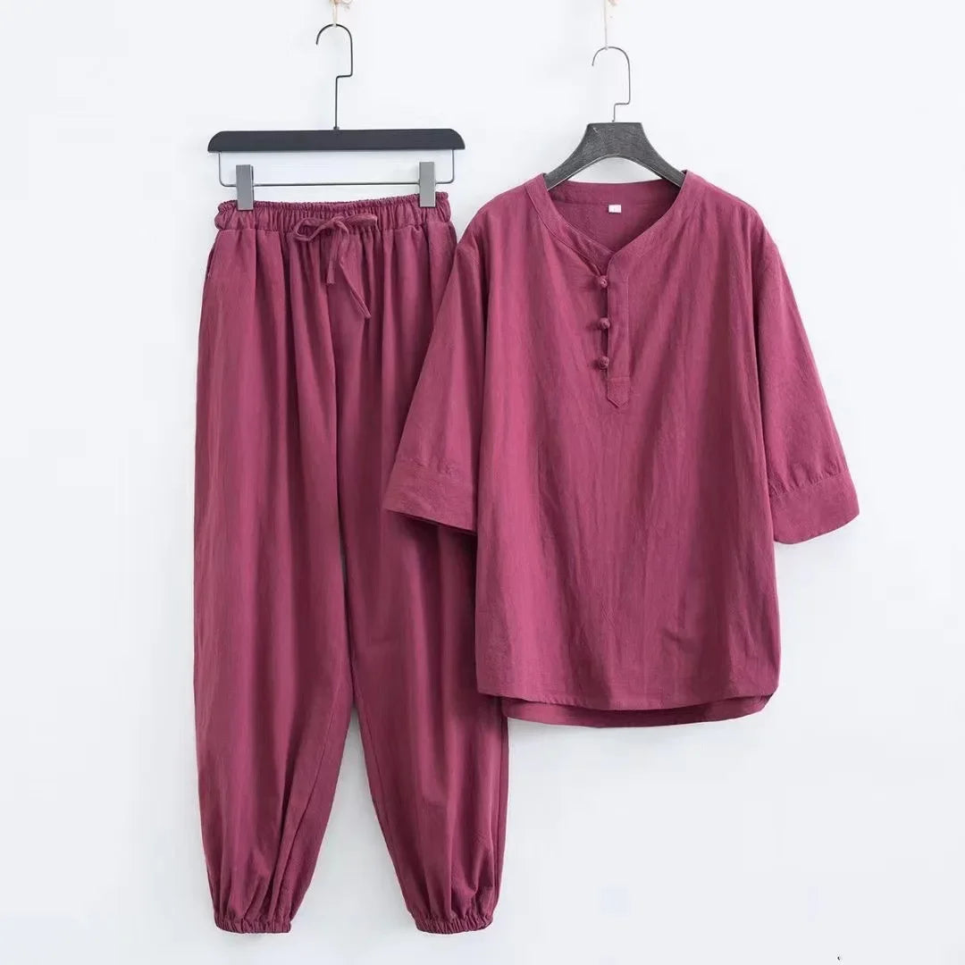 Reese Linen Shirt Pant Set
