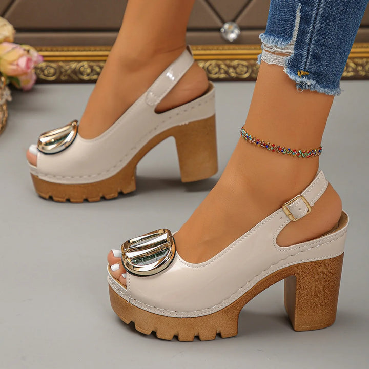 Soraya Bold Buckle Heels
