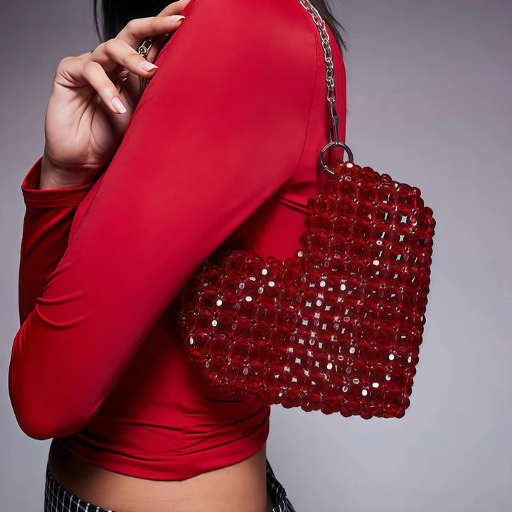 Rosalie Beaded Heart Bag