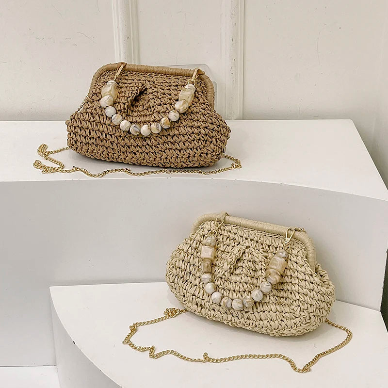 Isola Pearl Straw Bag