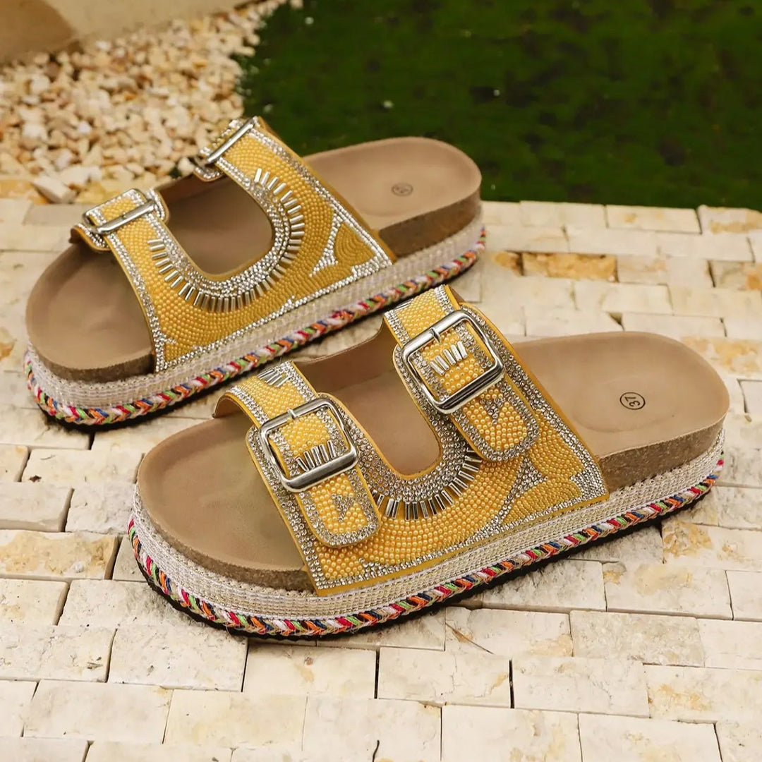 Mavis Beaded Comfort Slides