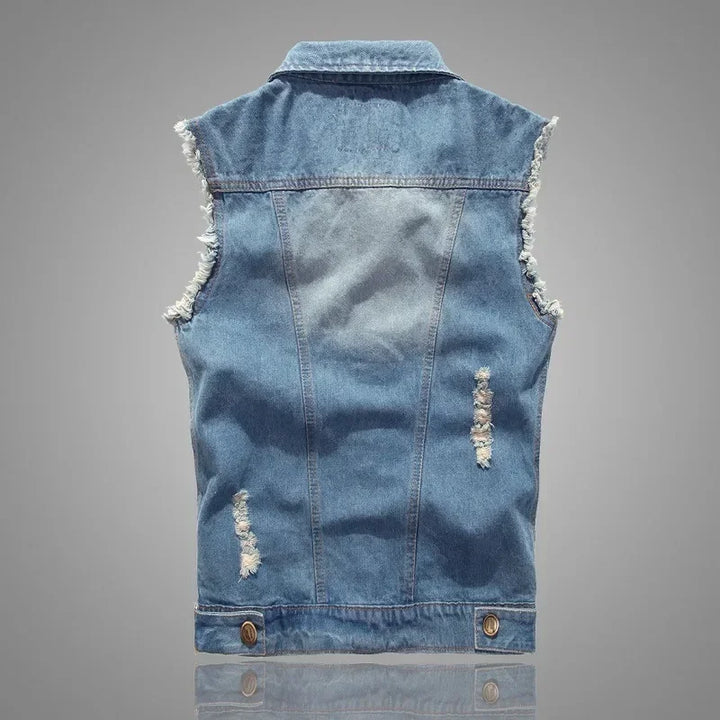 Hugo Shredded Denim Vest