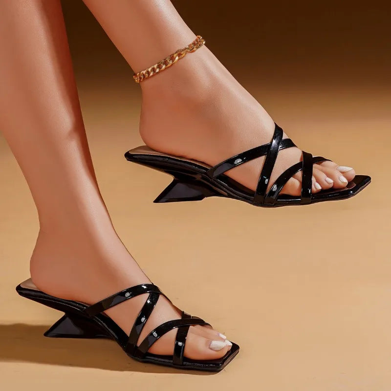 Mireva Cross Strap Heels