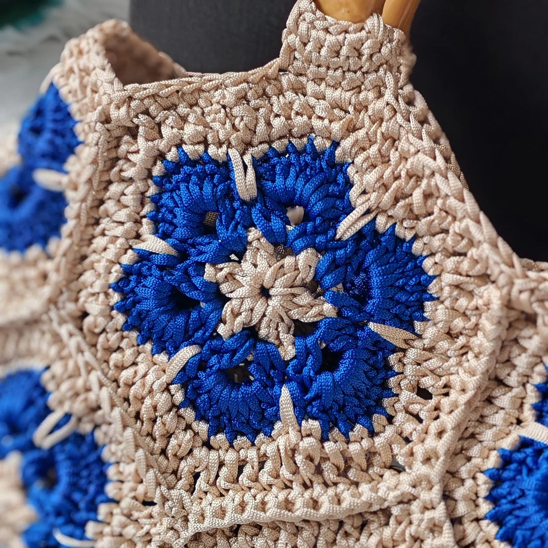 Vera Bamboo Crochet Handbag