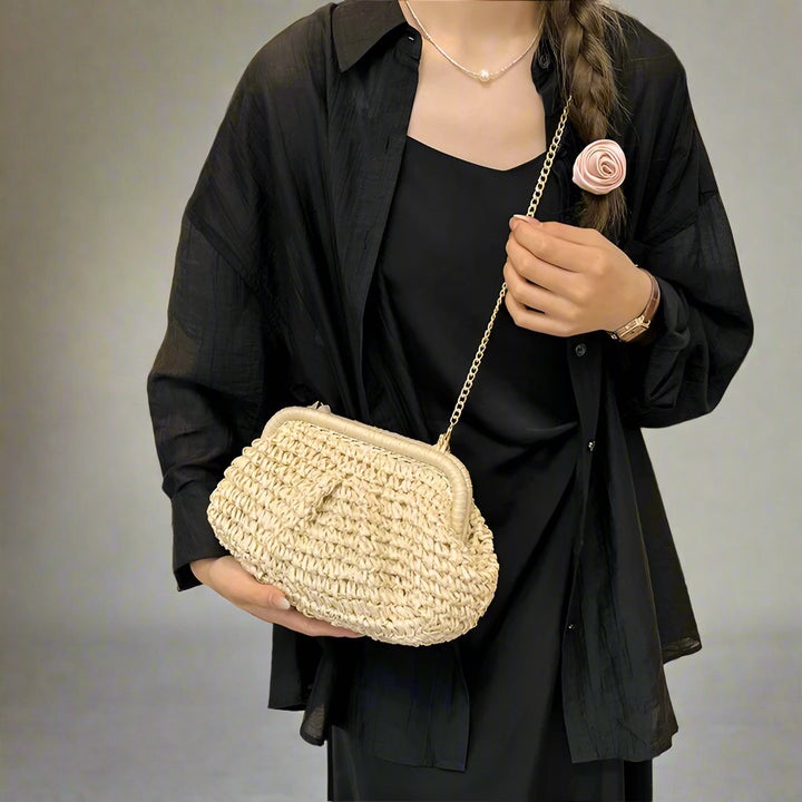Isola Pearl Straw Bag