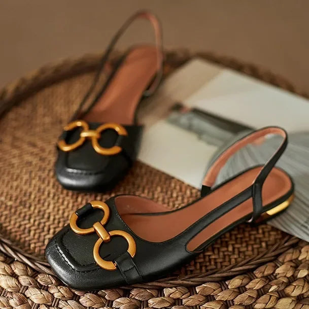 Liora Low-Heel Sling Flats