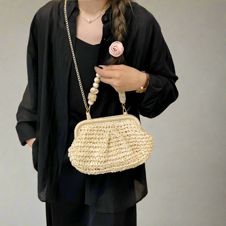 Isola Pearl Straw Bag