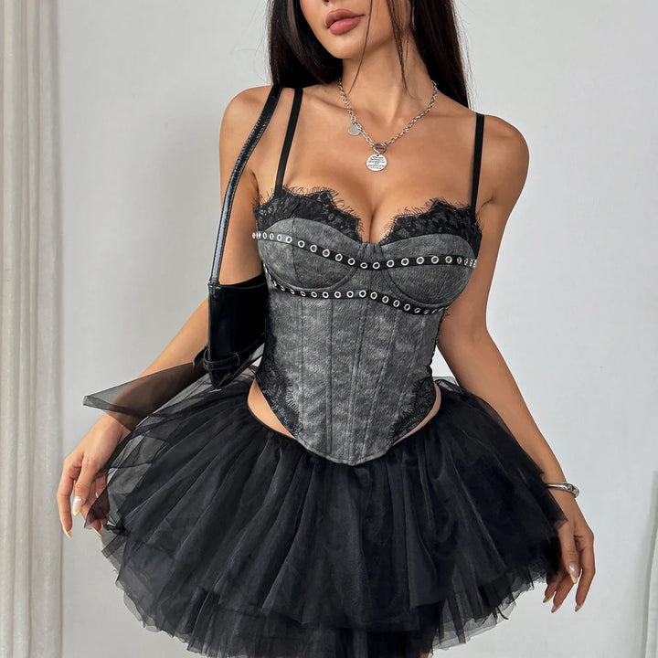 Isadora Lace Bustier Top