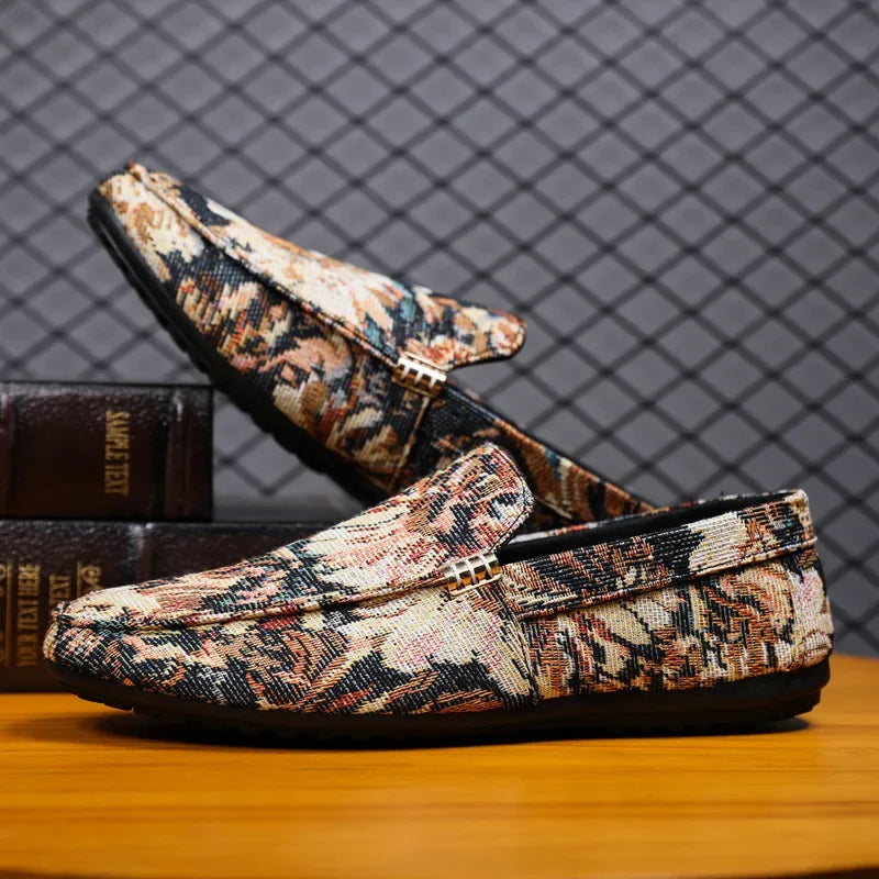 Corvinia Canvas Floral Loafers