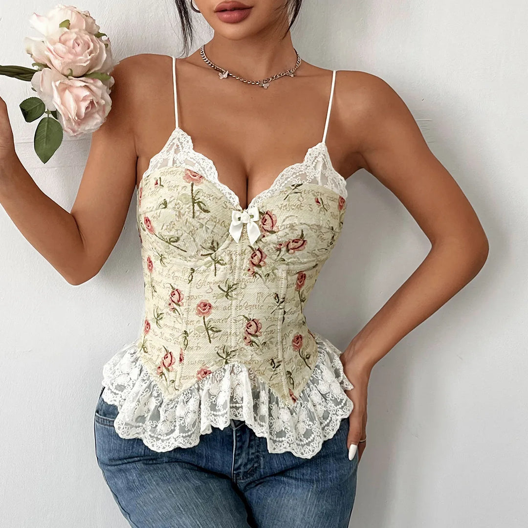 Lucinda Velvet Bustier Top