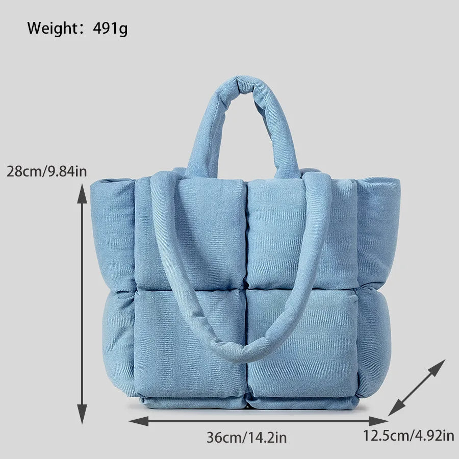 Valora Denim Cushion Bag