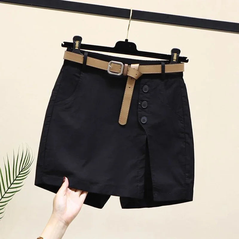 Vivienne Cotton Belted Shorts